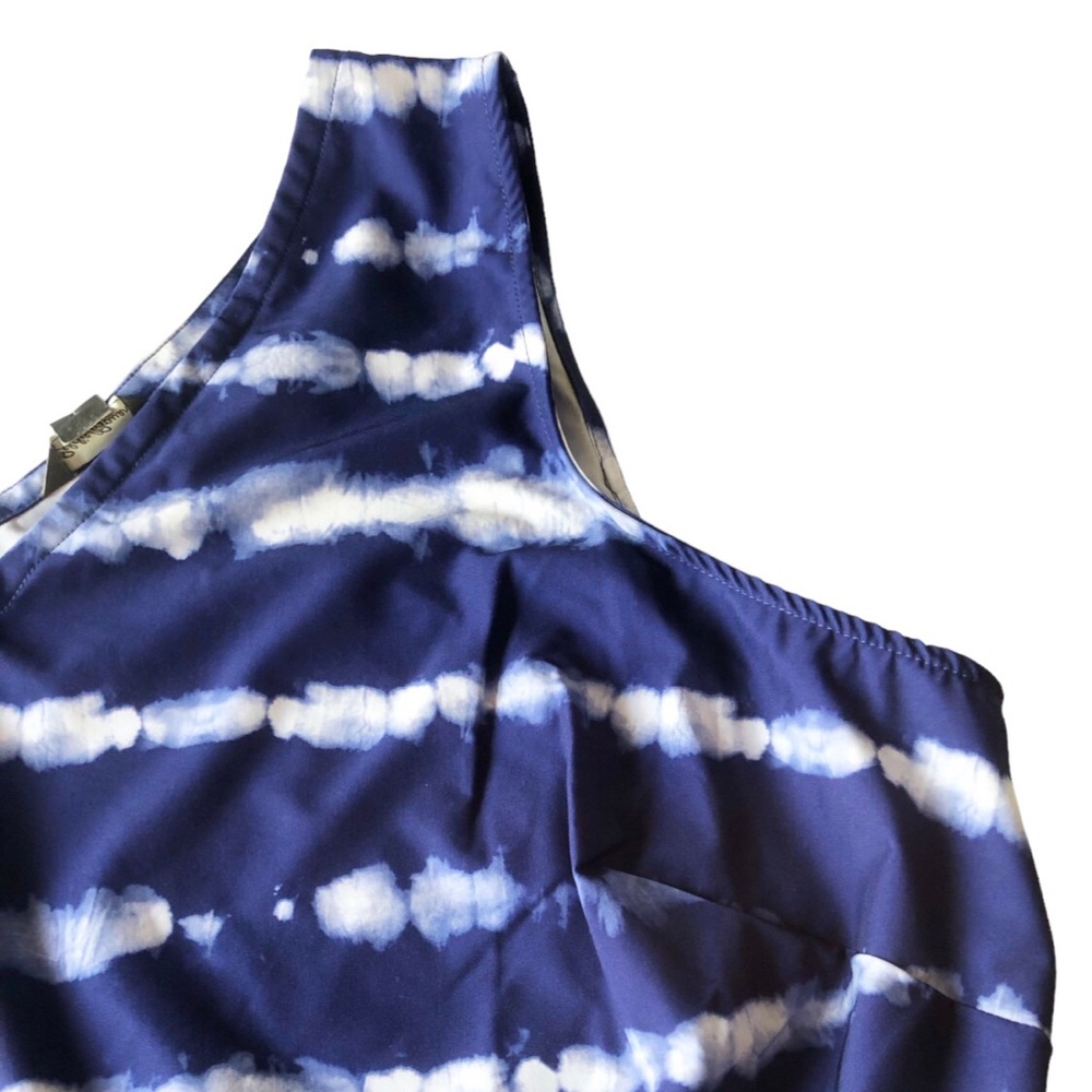 Eddie Bauer Spindrift Tie Waist Tank Dress, Blue and White Striped Tie Dye 2X - Picture 10 of 16